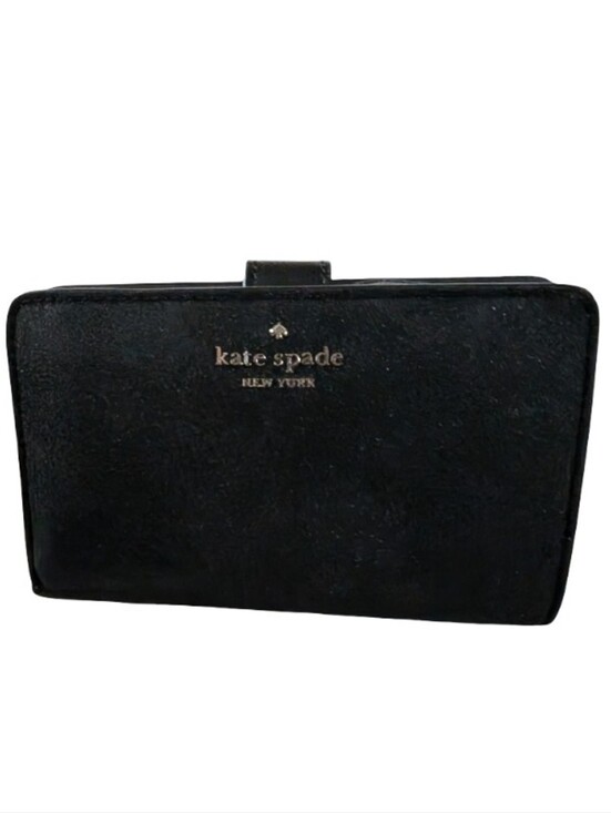 kate spade Handbags - Kate Spade Black Leather Compact Wallet Purse Hand Held Medium Bifold